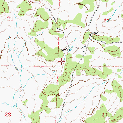 Topographic Map of Moleres, NM