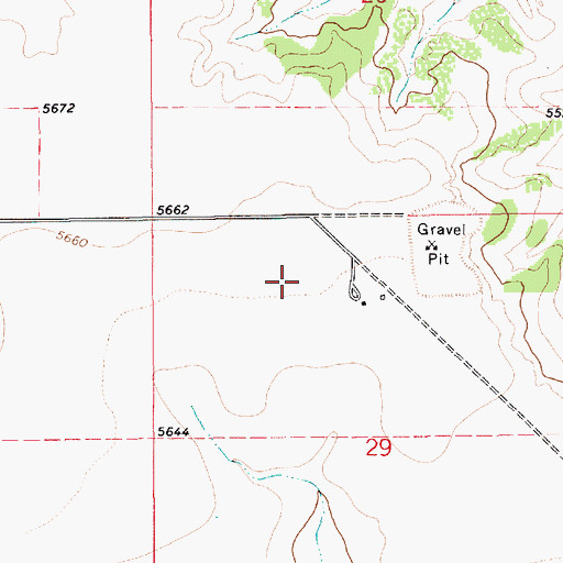 Topographic Map of Mitchell, NM