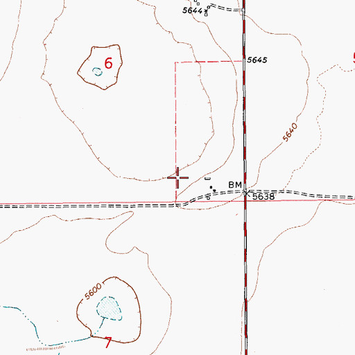 Topographic Map of Martinez, NM