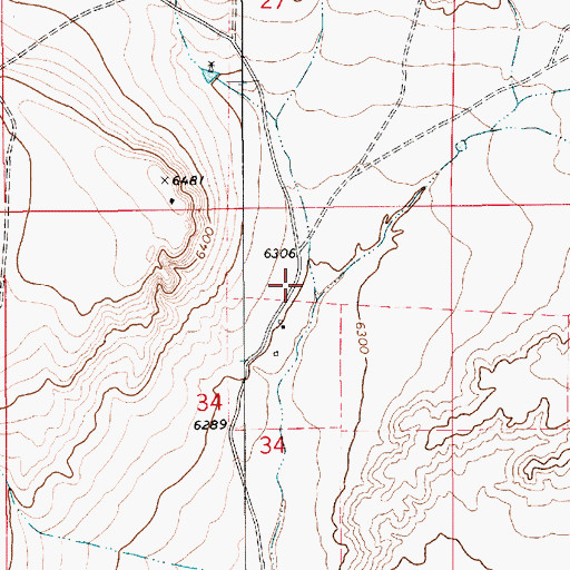 Topographic Map of Montoya, NM