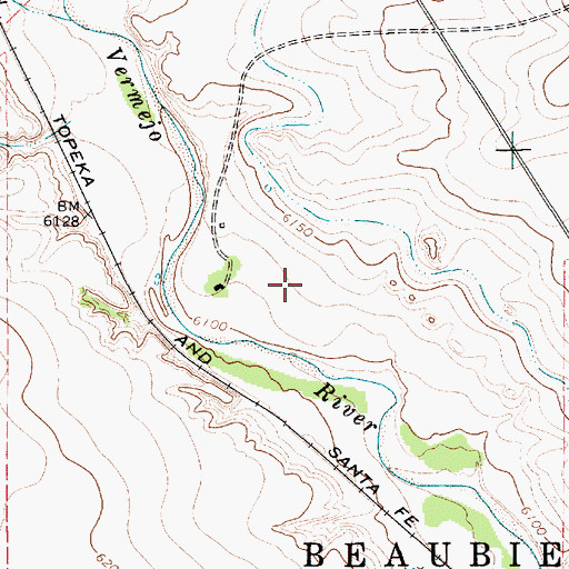 Topographic Map of Messick, NM