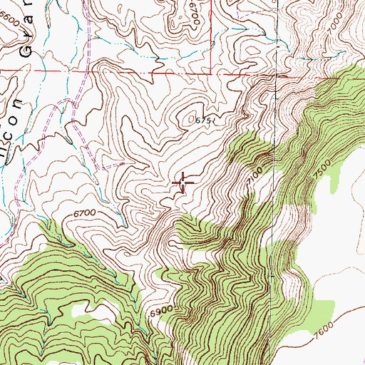 Topographic Map of Lucero, NM