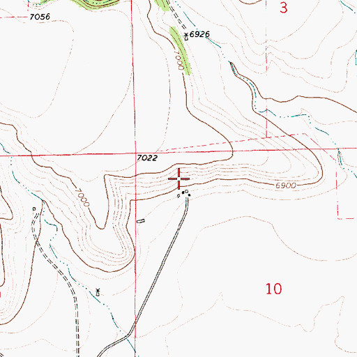 Topographic Map of King, NM