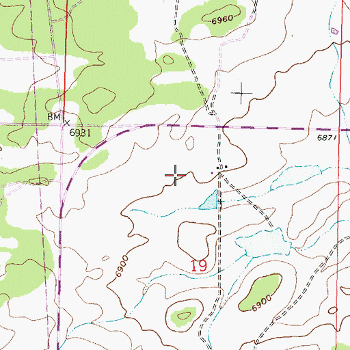 Topographic Map of Johnson, NM