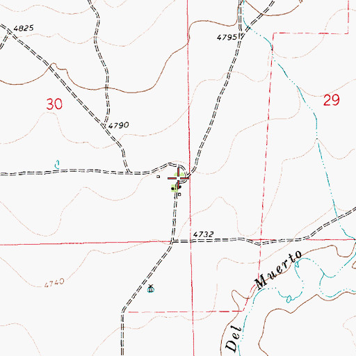 Topographic Map of Jeffrey, NM