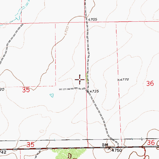 Topographic Map of Jeffrey, NM