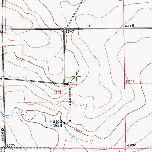 Topographic Map of Jeffers, NM