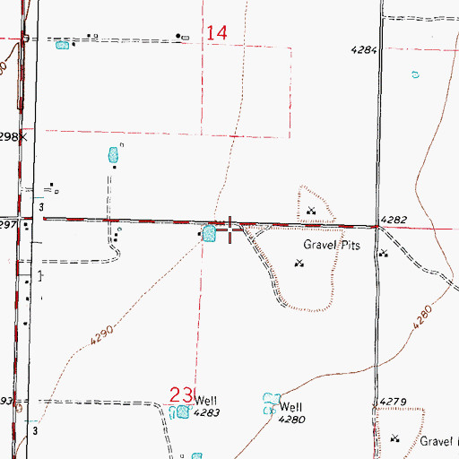 Topographic Map of 00472 Water Well, NM