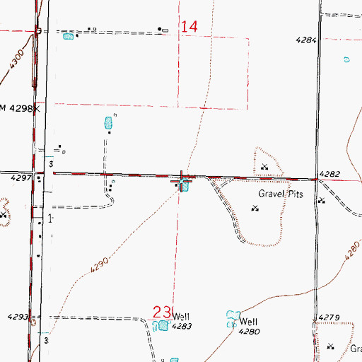 Topographic Map of 10190 Water Well, NM