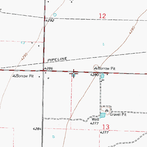 Topographic Map of 10179 Water Well, NM