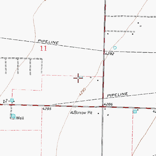 Topographic Map of 00421 Water Well, NM