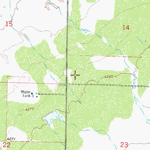 Topographic Map of 10152 Water Well, NM
