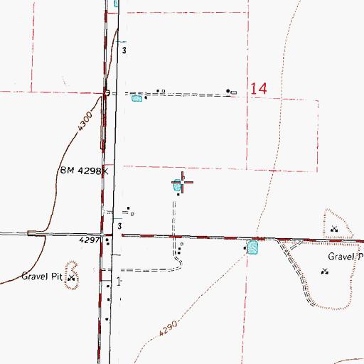 Topographic Map of 00438 Water Well, NM