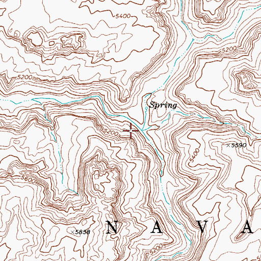 Topographic Map of Peach Canyon, AZ