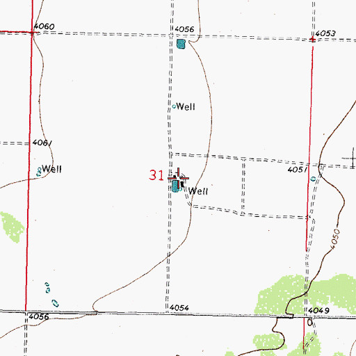 Topographic Map of 00890 Water Well, NM