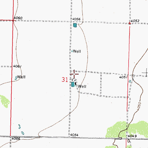 Topographic Map of 00888 Water Well, NM