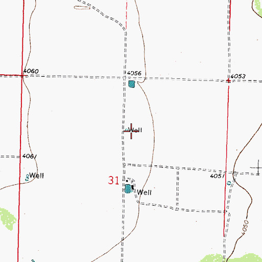 Topographic Map of 00887 Water Well, NM