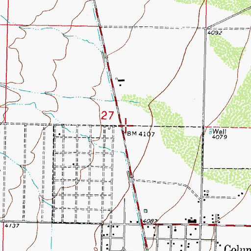 Topographic Map of 01063 Water Well, NM