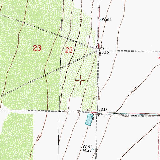 Topographic Map of 01642 Water Well, NM