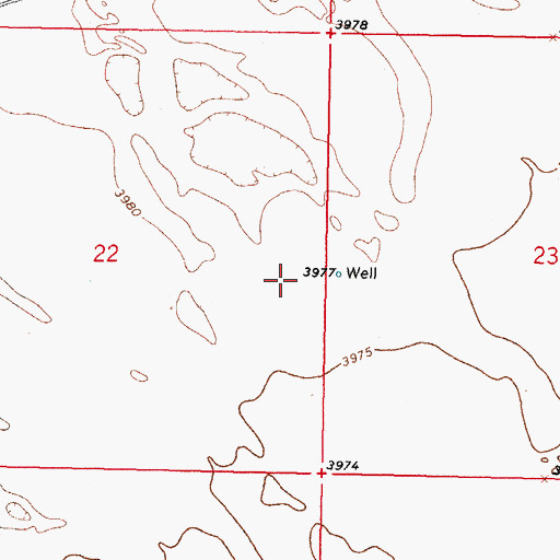 Topographic Map of 01027 Water Well, NM