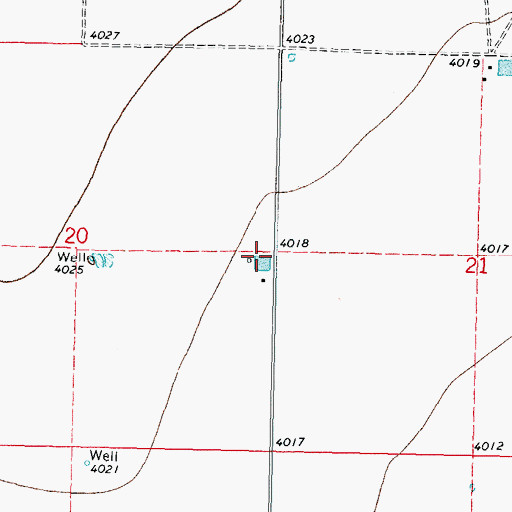 Topographic Map of 01040 Water Well, NM