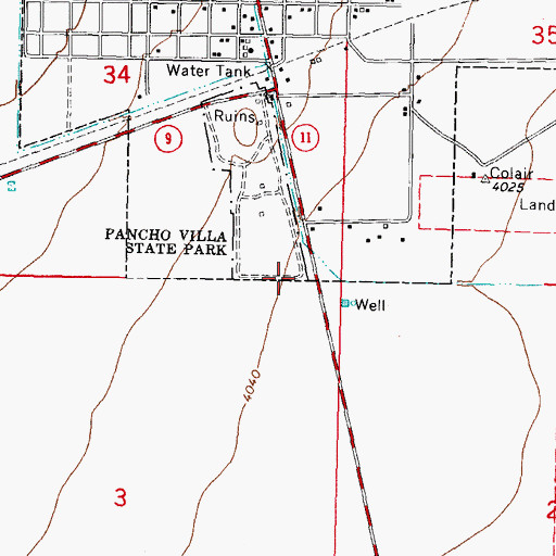 Topographic Map of 10414 Water Well, NM