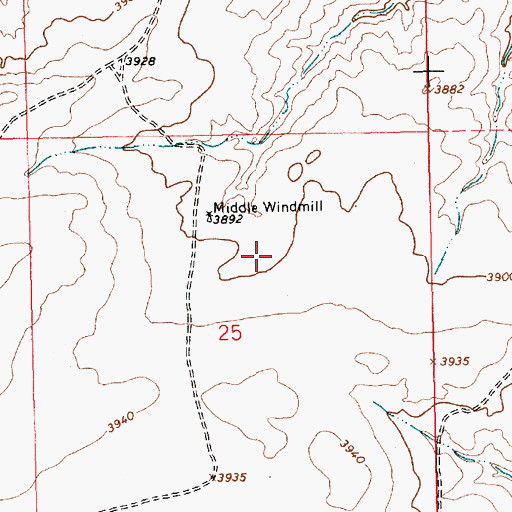 Topographic Map of 05520 Water Well, NM