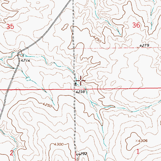 Topographic Map of 05180 Water Well, NM