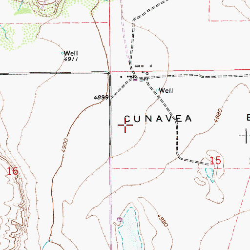 Topographic Map of 10150 Water Well, NM