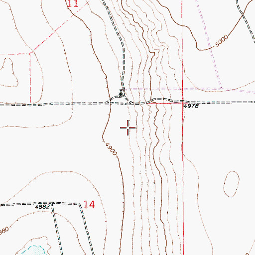 Topographic Map of 10539 Water Well, NM