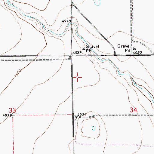 Topographic Map of 10540 Water Well, NM