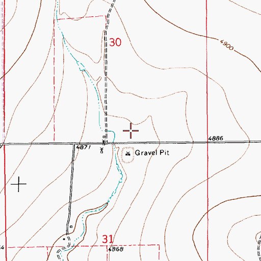 Topographic Map of 10549 Water Well, NM