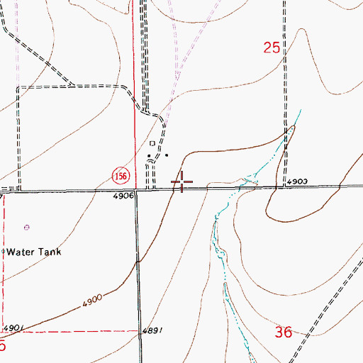 Topographic Map of 10528 Water Well, NM