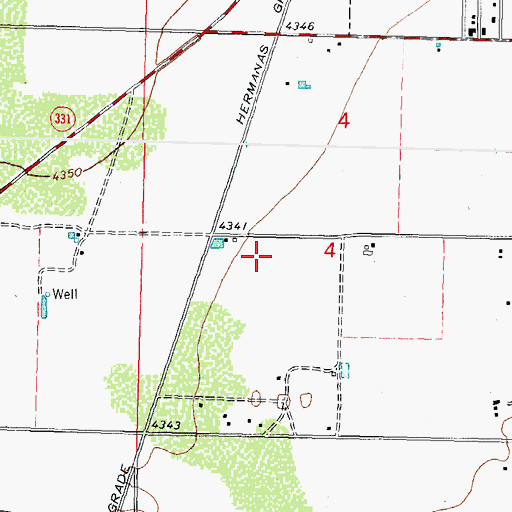 Topographic Map of 00393 Water Well, NM