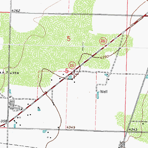 Topographic Map of 00382 Water Well, NM