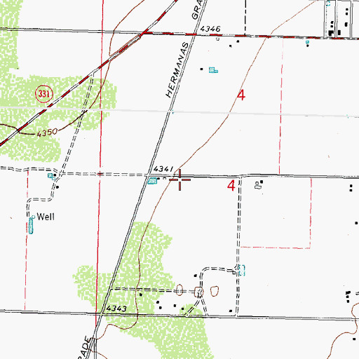 Topographic Map of 00382 Water Well, NM