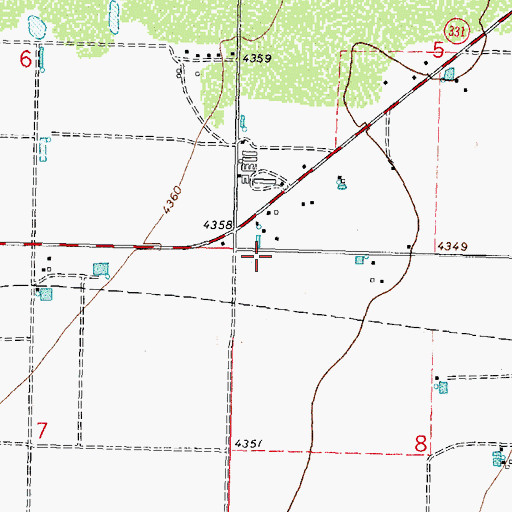 Topographic Map of 10171 Water Well, NM