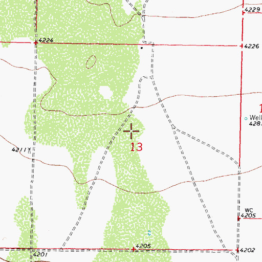 Topographic Map of 00005 Water Well, NM