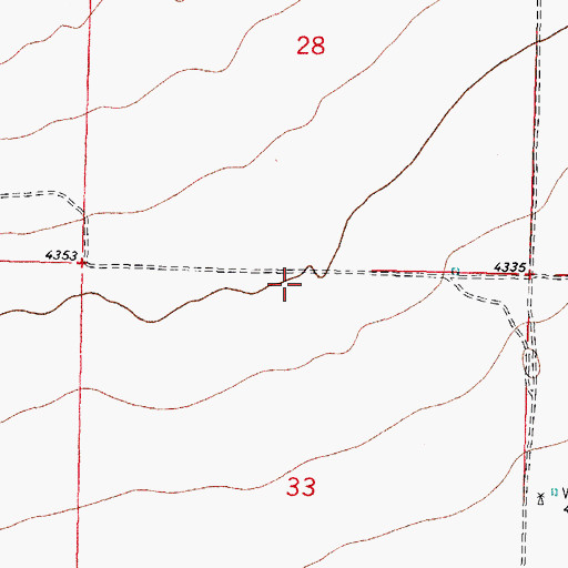 Topographic Map of 10469 Water Well, NM