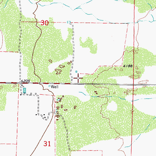 Topographic Map of 10051 Water Well, NM