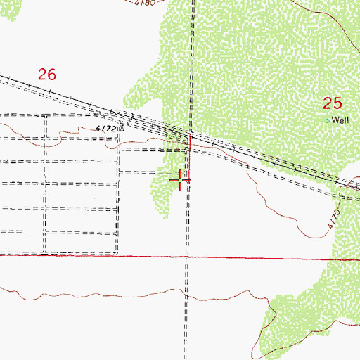 Topographic Map of 10048 Water Well, NM