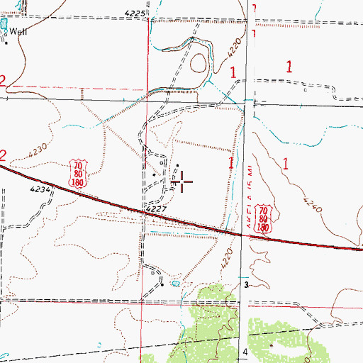 Topographic Map of 00329 Water Well, NM