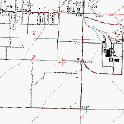 Topographic Map of 10162 Water Well, NM
