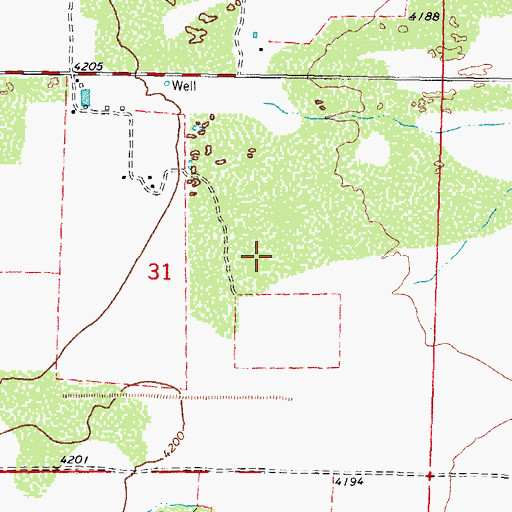 Topographic Map of 10055 Water Well, NM