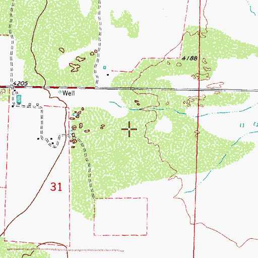 Topographic Map of 00018 Water Well, NM