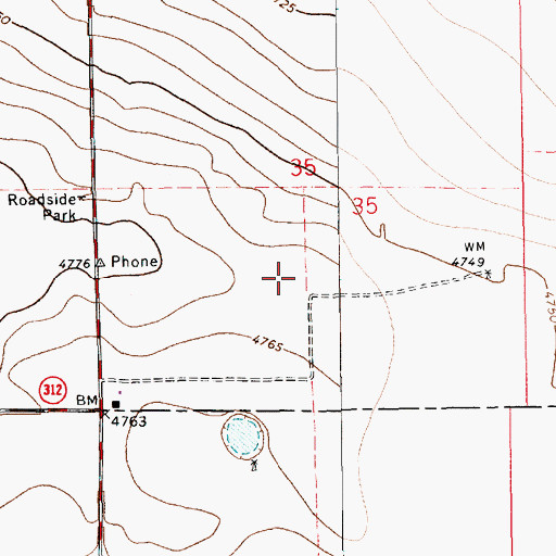 Topographic Map of 10664 Water Well, NM