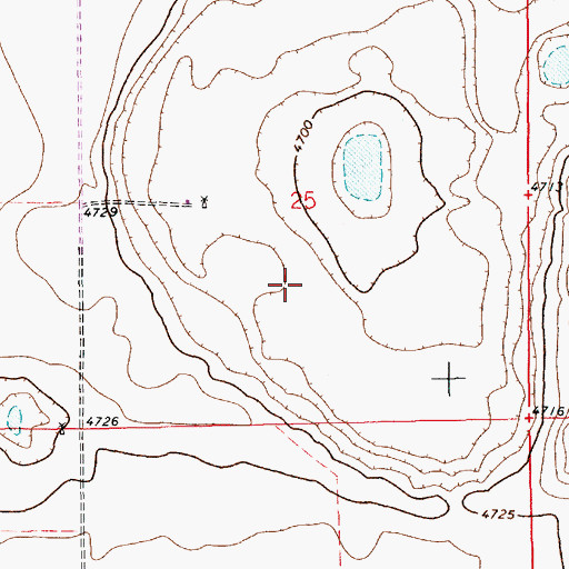 Topographic Map of 10500 Water Well, NM