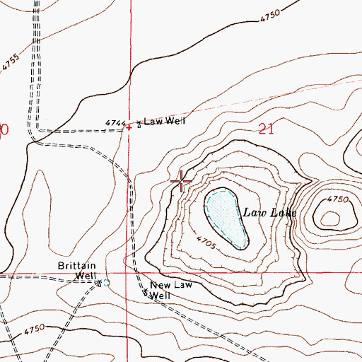 Topographic Map of 10517 Water Well, NM
