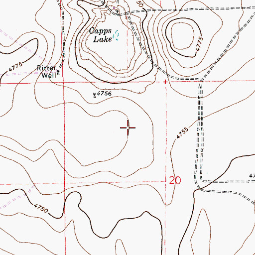 Topographic Map of 10662 Water Well, NM