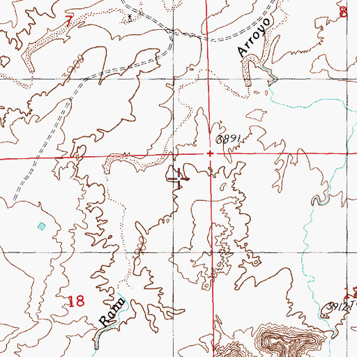 Topographic Map of 05409 Water Well, NM